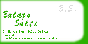 balazs solti business card